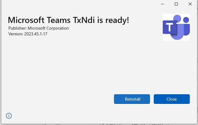 New Teams NDIxTeams install